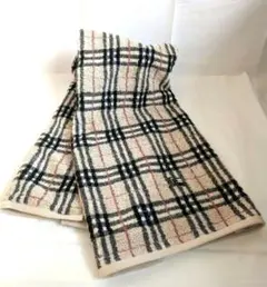 新品タグ付 バーバリー バスタオル 綿100% 60×120 ベージュ 刺繍