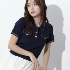 R*u様 Two-Tone Ribbon-Trim Tee herlipto M Two-Tone Ribbon-Trim Tee - メルカリ