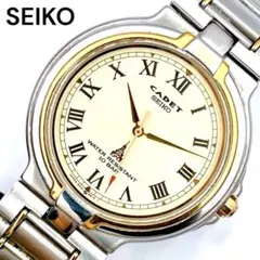 稼働品✨SEIKO セイコー CADET 腕時計 電池交換済　コンビ　ゴールド