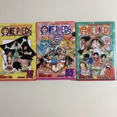 ONE PIECE 16、55、60巻(英語)のサムネイル