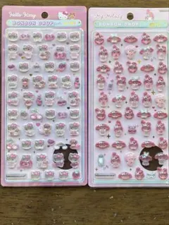 サンリオ ボンボンドロップシール ミニ ハローキティ マイメロディ