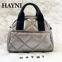 美品✨HAYNI ハンドバッグ ペレモ ナイロン ハンドバッグ シルバーのサムネイル