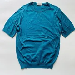 現行 ⭐︎ジョンスメドレー シーアイランドコットン ニットTシャツ アクアブルー