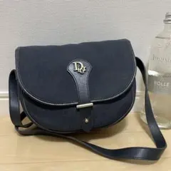■Dior（ディオール）美品 /キャンパス×レザー/ショルダーバッグ /ネイビーのサムネイル