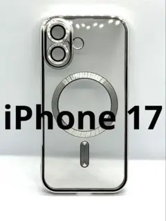 iPhone17 ケース シルバー クリア レンズ保護 マグセーフ 新品1132