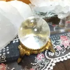 天然石 虹入りスーパーセブン スフィア 28mm 台座付き 針入り - メルカリ