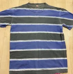 80s HANG TEN ポケットTシャツ ジャガード織り ボーダー グレー - メルカリ
