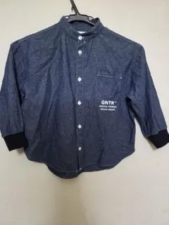 ジェネレーターのダンガリーバンドカラー長袖シャツM110cm-120cmサイズ