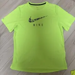 NIKE DRI-FIT 蛍光グリーン ランニングシャツ