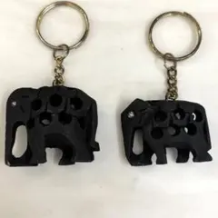 ゾウ キーホルダー 2個セット