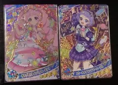 ミラクルカード　カラフルシャインミルキーピンク　スクールメイツラブリーパープル