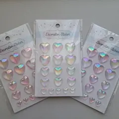 デコレーションシール♡ハート型♡3種類セット♡新品未使用