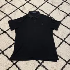 現行]polo ralph lauren ブラック ポロシャツ swag - メルカリ