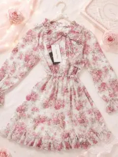 姫ギャル系新品 Sneep Dip 花柄 ミニワンピース フリルのサムネイル