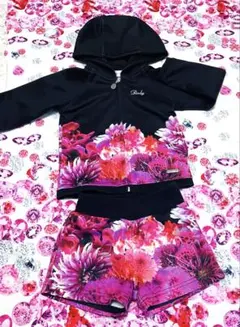 Rady♡ちびRady♡リゾフラ♡セットアップ♡パーカー♡ショーパン♡ブラック♡