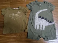 GAP.SamansaMos 恐竜ロンパース・Tシャツセット 80-90
