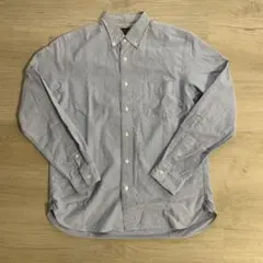 日本製 ビームスプラス ブルー オックスフォード BD シャツ M 百名品