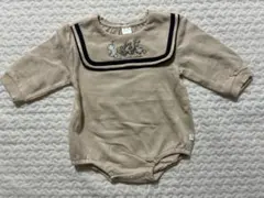 Cottoli ロンパース　セーラー襟　アニマル刺繍