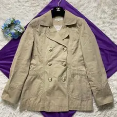 ローラアシュレイ ステンカラーコート ベージュ 11号 L 綿