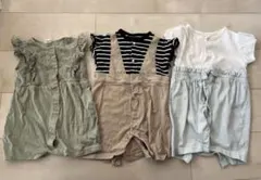 【GUbaby、H＆M】ベビーロンパース 3点セット まとめ売り