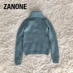 ZANONEザノーネ　ウールタートルニット　水色42