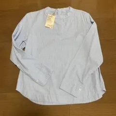 無印良品　ブラウス　ライトブルーストライプ