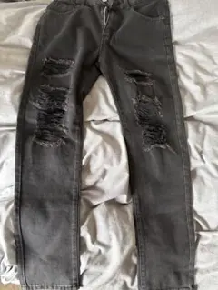 US UKドリル ダメージジーンズ 黒AMIRI mnml