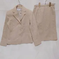 サヴィエム ジャケット スカート セットアップ（9）ウール混 ベージュ