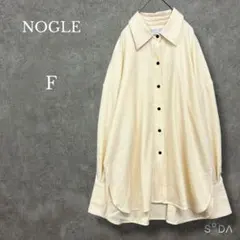 ノグル NOGLE【F】ドレープオーバーシャツ ボリューム袖 体型カバー