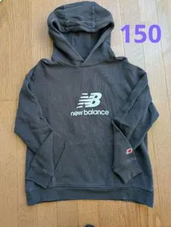 new balance チャコールグレー パーカー 150サイズ