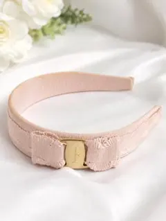 【正規品】フェラガモ☆ヴァラリボン☆カチューシャ☆ピンク☆ゴールド金具 イタリアのサムネイル