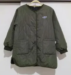 キルティングジャケット中綿入り　　　オリーブグリーン　 美品　M〜Ｌ