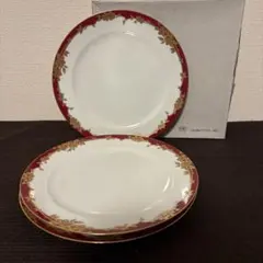 極美品 大倉陶園 マロン 金彩 20.3cm プレート 2枚セット 皇室御用達