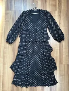 ZARA ドットロングワンピース