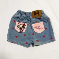 リトシー　【90】　ミニーちゃんショートパンツ　デニム　しまむら　ディズニー