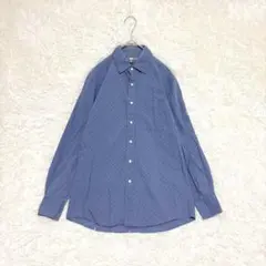 UNIQLO ユニクロ コットンシャツ 長袖 メンズ 総柄 綿100% 秋春