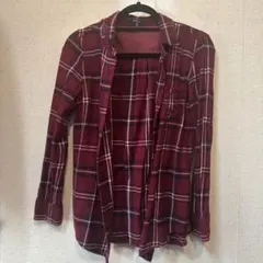 AZUL by moussy 赤 チェック 長袖シャツ S