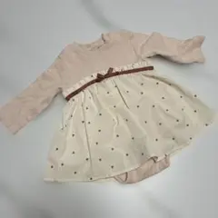 ロンパース 80 ハート柄　プティマイン　女の子　春服