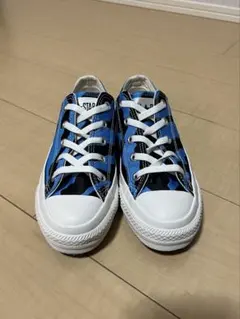 CONVERSE AS ブルー×ブラック 23cm 良品 個性派