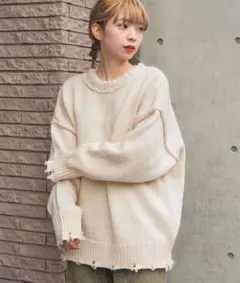 前後2wayニットカーディガン tiptop