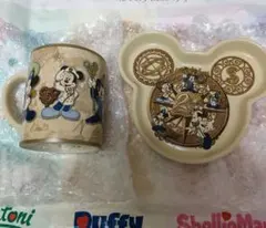 未使用 ディズニーシー 20周年 スーベニア マグカップ トレー セット