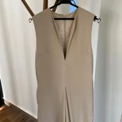 bonjour sagan ディープVネックオールインワン ベージュ サロペット