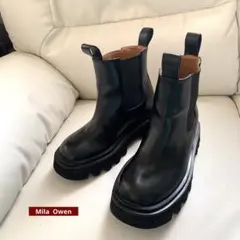 サイドゴアブーツ 本革 23.5