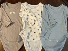 長袖 ロンパース 80 ベビー肌着 3点セット