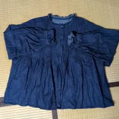 デニム フリル 長袖