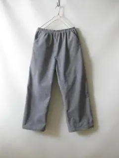 +5cm丈 太畝コーデュロイグレーイージーパンツ