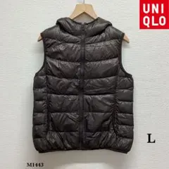 UNIQLO『ユニクロ』ウルトラライト ダウン ベスト フード付【L】ブラウン