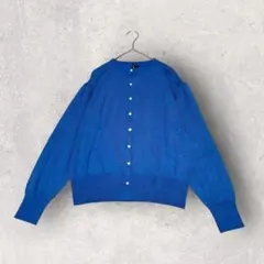 HK WORKS LONDON パワーショルダー カーディガン ブルー L