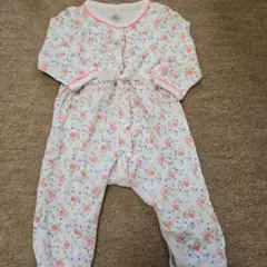 【美品】 プチバトー 女の子 ベビー 花柄ロンパース 6m 67cm