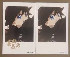 鬼滅の刃 冨岡義勇 柱カフェ 箔押し チェキ風ブロマイド セット⑥